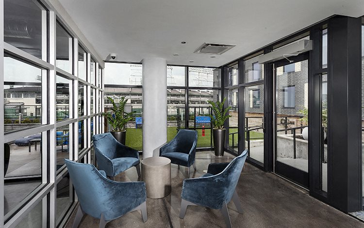 Pet Run Lounge at Residences at Addison Clark Apartments, Illinois